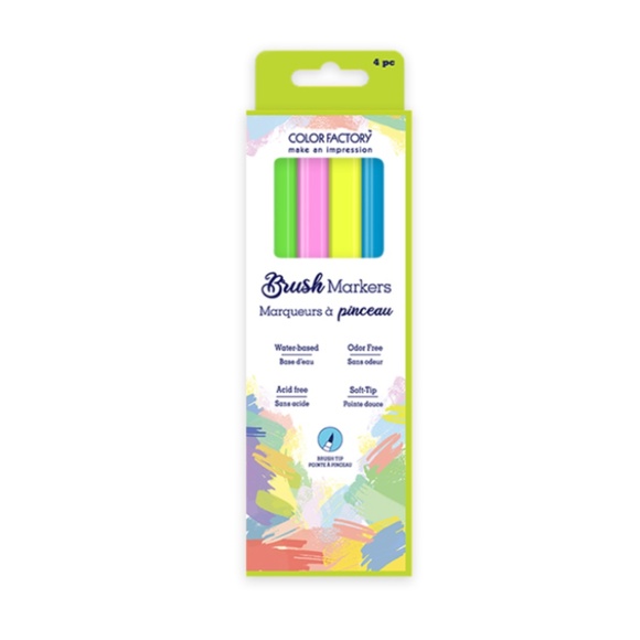 New 4 pcs Soft Brush Markers Pastel Colors - Picture 2 of 7